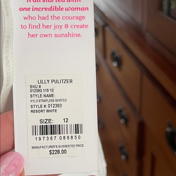 Lilly Pulitzer White Strapless Dress romper - Picture 3 of 6